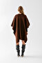 Button Detailed Oversize Women's Cape |   Outerwear and Casual Stylish Poncho, Trench Coat Poncho - 8