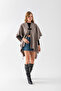 Button Detailed Oversize Women's Cape |   Outerwear and Casual Stylish Poncho, Trench Coat Poncho - 4