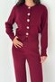 Large Rose Button-Detail Knit Top and Bottom Set AW25AU0001 - 4