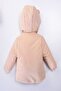 Cute Plush Teddy Bear Figure Fur-Lined Zippered Quilted Hooded Thick Winter Coat-Jacket - 5