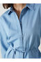 Women's Jean Shirt with Belt - 3
