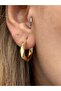 Geometric Elegance Gold Color Non Tarnish Steel Hoop Earrings