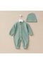 Newborn Cotton Hospital Release Baby Girl and Boy Romper Hat Gloves and Blanket Set - 2