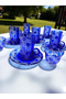 Cut Crystal Glass Tea and Mirra Set - Arabic Coffee Set Tea Set 18 Pieces for 6 People - 2