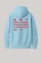 Oversized Sweatshirt with Hooded Kangaroo Pocket, Art Written on the Front, Printed Artistic Casual Daily Wear on the Back - 2