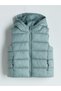 Green Hooded Girl's Puffer Vest