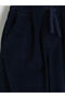 Two Mt Shop Quality Lcw Eco Navy Blue Velvet Plain Standard & Regular Elastic Cuff Boys' Jogger - 3
