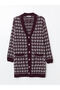 V-Neck Patterned Women's Knitwear Cardigan - 8
