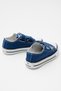 Children's Unisex Blue White Rubber Sole Linen Velcro Sports Shoes - 4