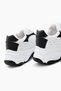 Women's White Black Mesh Comfortable Fit High Sole Lace-Up Sports Shoes - 6