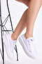 Women's White Comfortable Fit Thick Soled Sports Shoes - 3