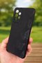 Samsung Galaxy A52 Compatible Black Butterfly Patterned Silicone Shock Absorbing Classic Protected Rubber Case - 3
