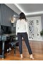 Black Elastic Waist Double Leg Lycra Pants - 6