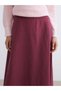 Alita City Lcw Modest Burgundy Plain Women's Skirt with a Difference - 3