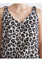 Alita City with a Difference from the Original Lcwaikiki Classic Beige Leopard V-Neck Strap Women's Blouse - 4