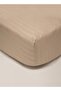 King Striped Fitted Elastic Bedsheet with 2 Pillow Case 200 x 200 Cm (Beige) - 2