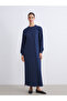 Navy Blue Crew Neck Sweatshirt Dress