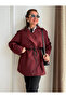 Bordo Allerli Leather Rope Belted Short Trench - 7488 - 3