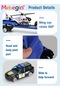Emergency Vehicle Toy Playsets with Police Car and Rescue Helicopter Friction Powered Rescue Vehicle - 4