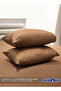 King Striped Fitted Elastic Bedsheet with 2 Pillow Case 200 x 200 Cm (Coffee Brown) - 2
