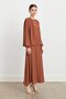 Accessory Detailed Skirt Blouse Set Light Brown - 2
