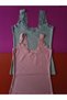 Lace Detailed Modal Fabric Strap Green and Powder 2-Piece Women's Tank Top - 4