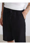 Black Comfortable Fit Muslin Men's Shorts - 6