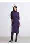 Peak New Season Half Turtleneck Slit Knit Dress