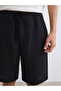 Black Comfortable Fit Muslin Men's Shorts - 5