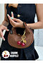 Wanda Model Suede Tan Women's Hand and Shoulder Bag with Charm Gift