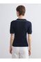 Quality Pieces from Çelebi Store Devrik Roba Collar Embroidered Women's Knitwear Sweater - 8