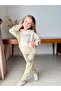 Butterfly Printed Hooded Girls' Sweatshirt Set - 2