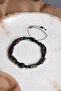 Certified Dragon Jasper-Hematite Natural Stone Macrame Adjustable Bracelet with Zircon Apparatus - 3