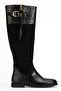 Women's Zippered Buckle Casual Boots Lior Black - 2