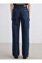 Wideleg Women's Jean Trousers - 5