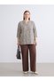 Alita City Farkıyla Lcw Grace Ecru Viscose Patterned V-Neck Three Quarter Sleeve Women's Blouse - 6