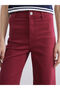 Two Mt Shop Quality Lcw Modest Burgundy Denim Straight Wideleg High Waist Wide Leg Women's Jean Pants - 3
