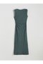 Lcw Vision Crew Neck Shirred Bodycon Dress - 6