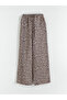 Vizyon New Season Elastic Waist Leopard Patterned Women's Trousers - 5