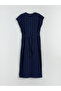 Crew Neck Striped Dress - 5
