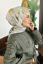 وشاح قطني ناعم TN2003 بنمط الباتيك كريم-تست-04 - 6