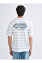 Xside Blue Crew Neck Printed Combed Cotton Men's T-Shirt - 4