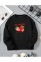 Girls' Strawberry Printed Long Sleeve T-Shirt