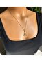 Reverse Rose Red Gold Steel Necklace - Elegant Handmade Women's Necklace - 2