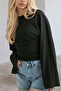 Women's Long-Sleeve Waist-Fitted Blouse - 2