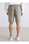 Lcw vision khaki standard fit muslin men's shorts - 4