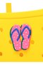 EVA Rubber Beach Tote Bag with 5 Summer Charms for Women & Family - (Yellow - Large) - 4