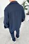 Navy Blue Slim Fit Relaxed Jacket - 3