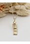 Non-Tarnish Steel Zircon Stone Movable Fish Necklace - 2
