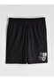 Xside Active Black Standard Fit Printed Men's Fan Shorts - 5